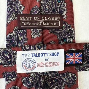 Robert Talbott By At Ease 100% Silk Hand Sewn Tie Paisley The Talbott Shop